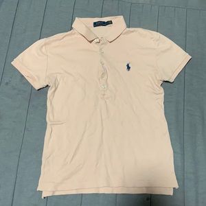Light pink polo cropped RL